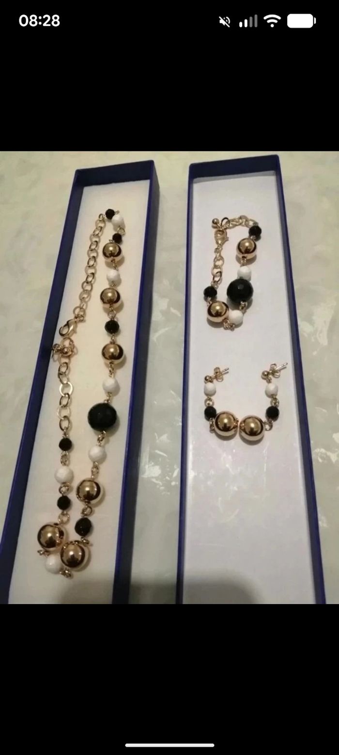 Magnifique parure vintage plaqué or. - photo numéro 2