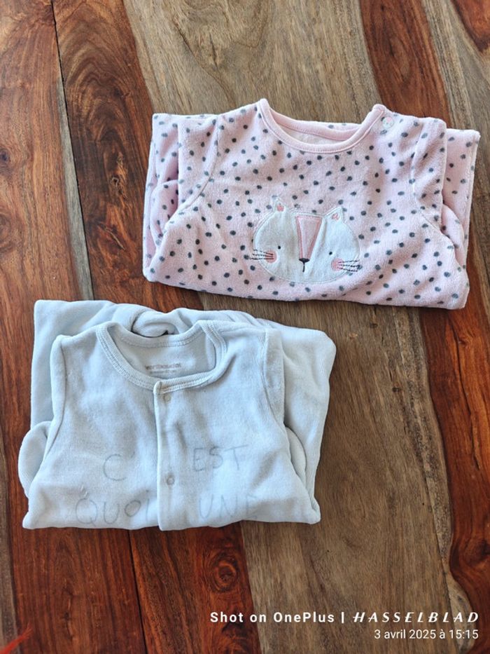 Lot de 2 grenouillères bébé