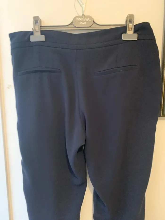 Pantalon cigarette marine Camaïeu - photo numéro 4