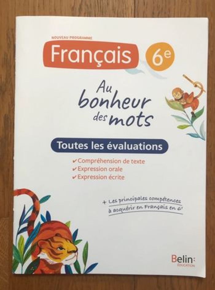 Évaluations Français 6ème - An bonheur des mots - édition 2025