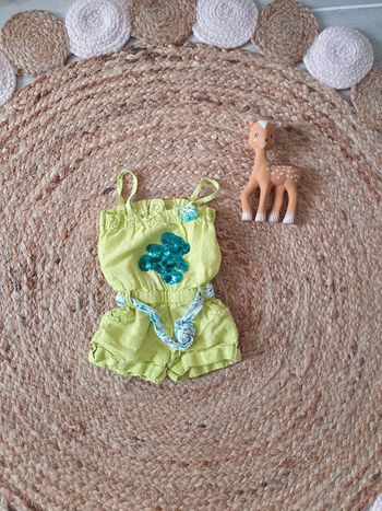 Combishort bébé fille 3 mois