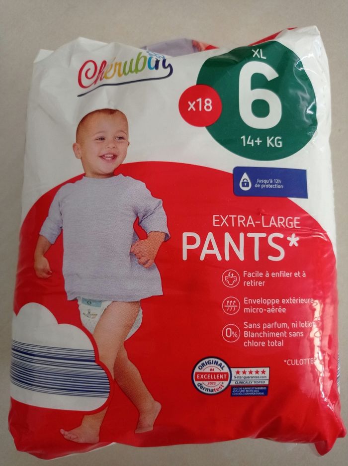Couches-culottes (pants) Chérubin taille 6 (14 kg +)