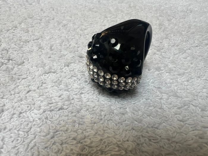 bague cristaluna esse cristal acrylique noir swarovski neuf 101 502 n1 - photo numéro 5