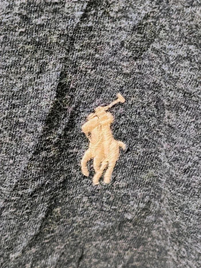 T-shirt Ralph Lauren bleu chiné – Très bon état vintage (taille M) - photo numéro 3