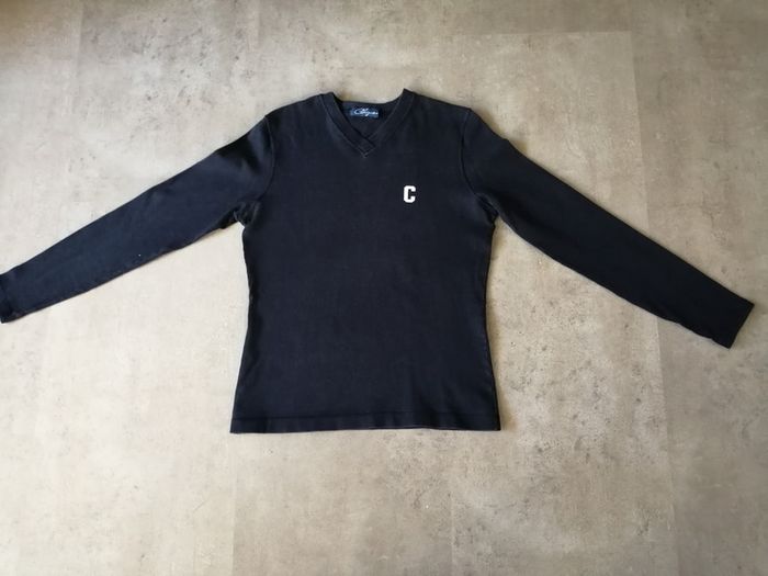 T shirt manches longues col V marine Chipie