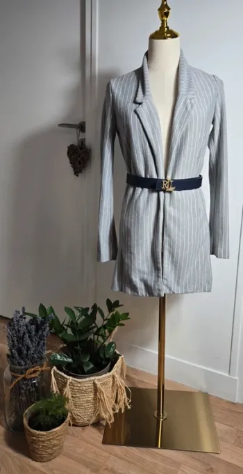 Veste/blazer Jennyfer grise & blanche taille XS/34