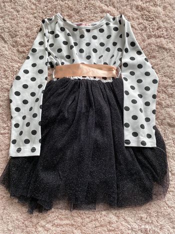 Robe longues manches avec tulle 2 ans