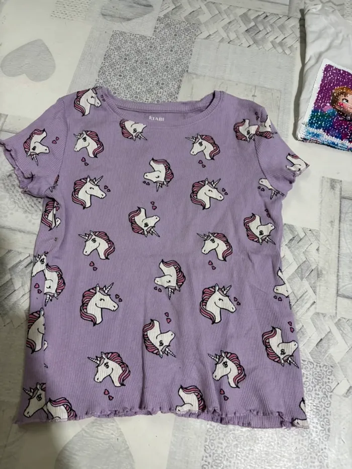 Lot tee shirt fille 10 ans - photo numéro 7