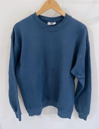Crewneck Lee plain full blue made in USA 🇺🇸