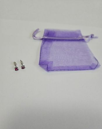 Boucles d'oreilles strass roses carrés