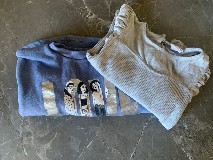 Lot t-shirt /pull Zara fille 7 ans