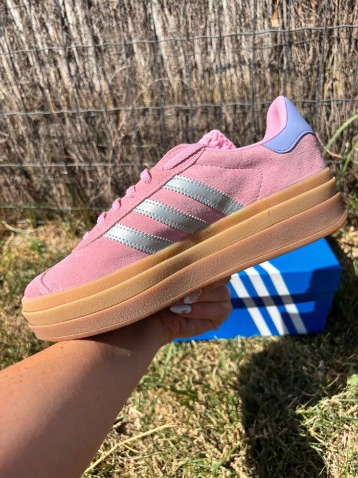 Baskets Basses Femme Adidas Gazelle Bold Rose -Taille 38 - photo numéro 3