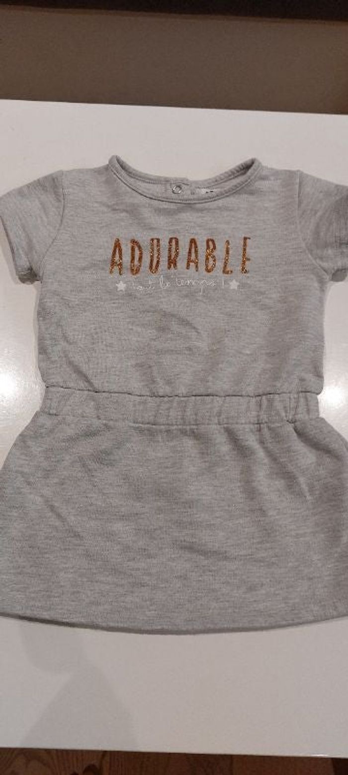 Robe sweat manche courte gemo 24m TBE