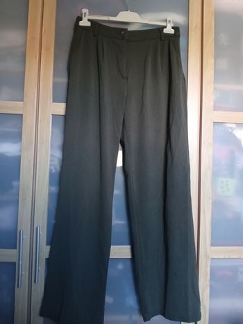 Pantalon à jambes larges kaki