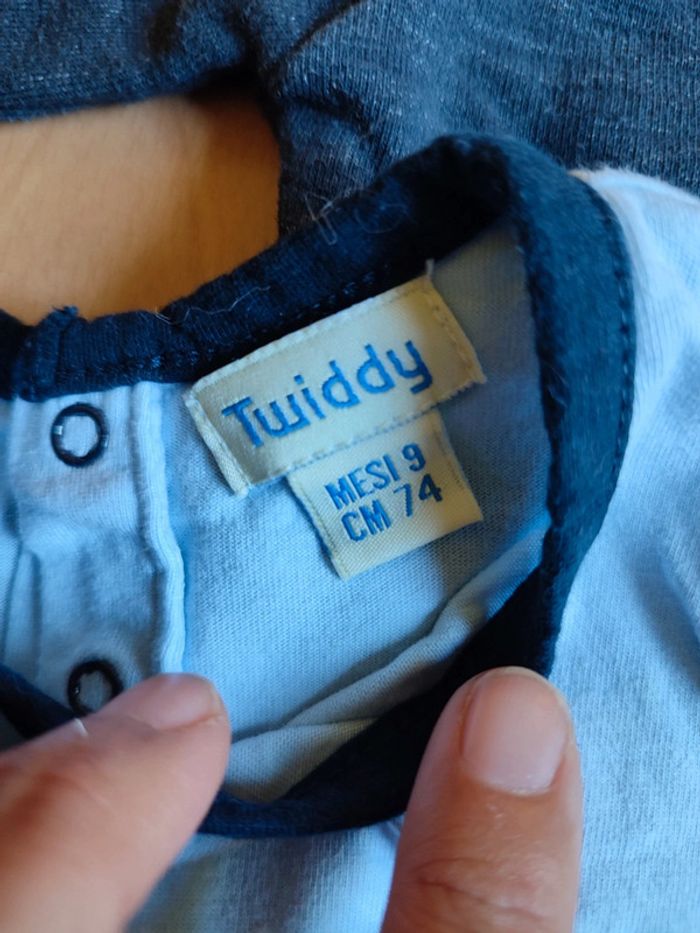 Lot sweat zippé à capuche Mini Jungle et débardeur Twiddy en 9M - photo numéro 3