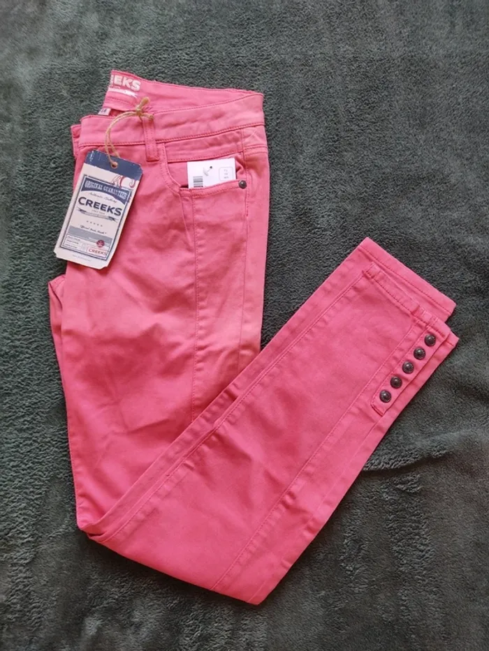 Pantalon skinny femme rose Creeks 38 Neuf