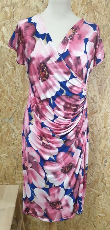 Robe moulante Taille Unique fleurie XS S M