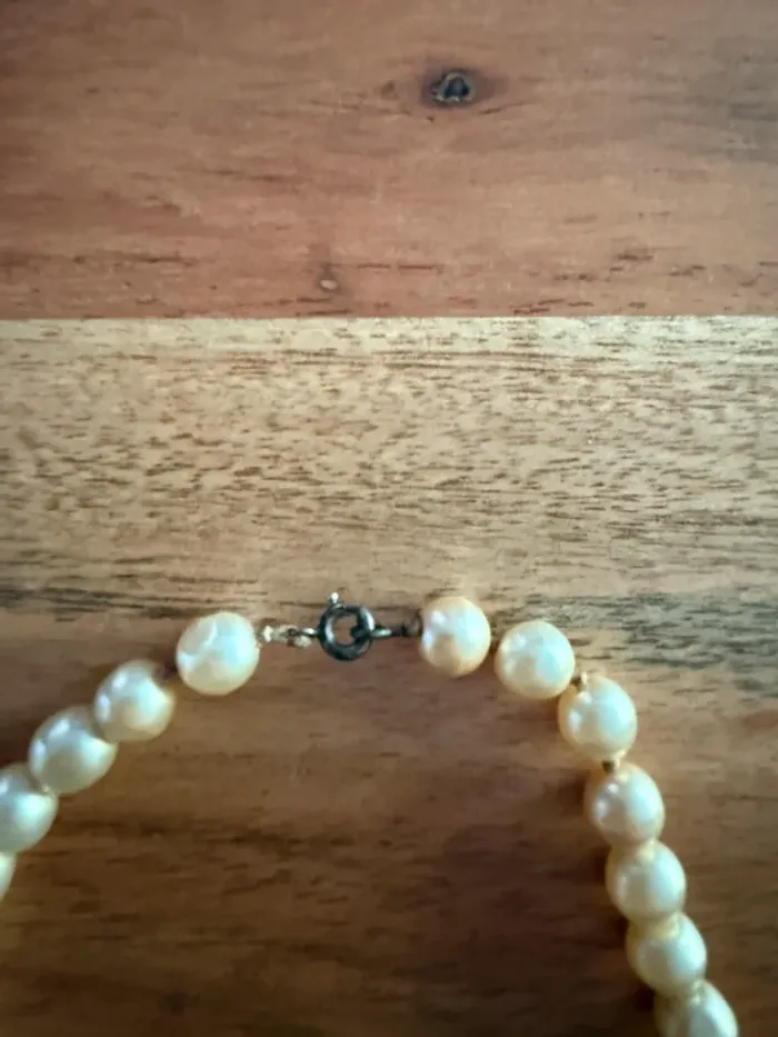 Collier vintage perles ras de cou - photo numéro 2