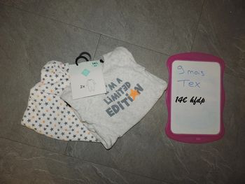 2 pyjamas tex taille 9 mois neuf