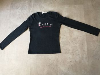 T shirt manches longues noir Taille 1 Cache-Cache
