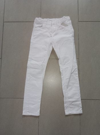 Jean blanc fille 7/8 ans
