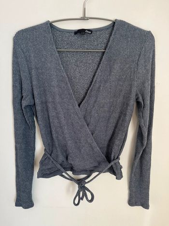Crop top portefeuille Cœur Anthracite Etam