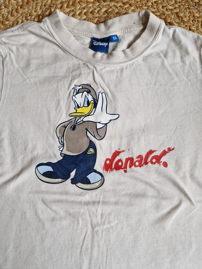 Tee-shirt beige Donald disney garçon 8 ans