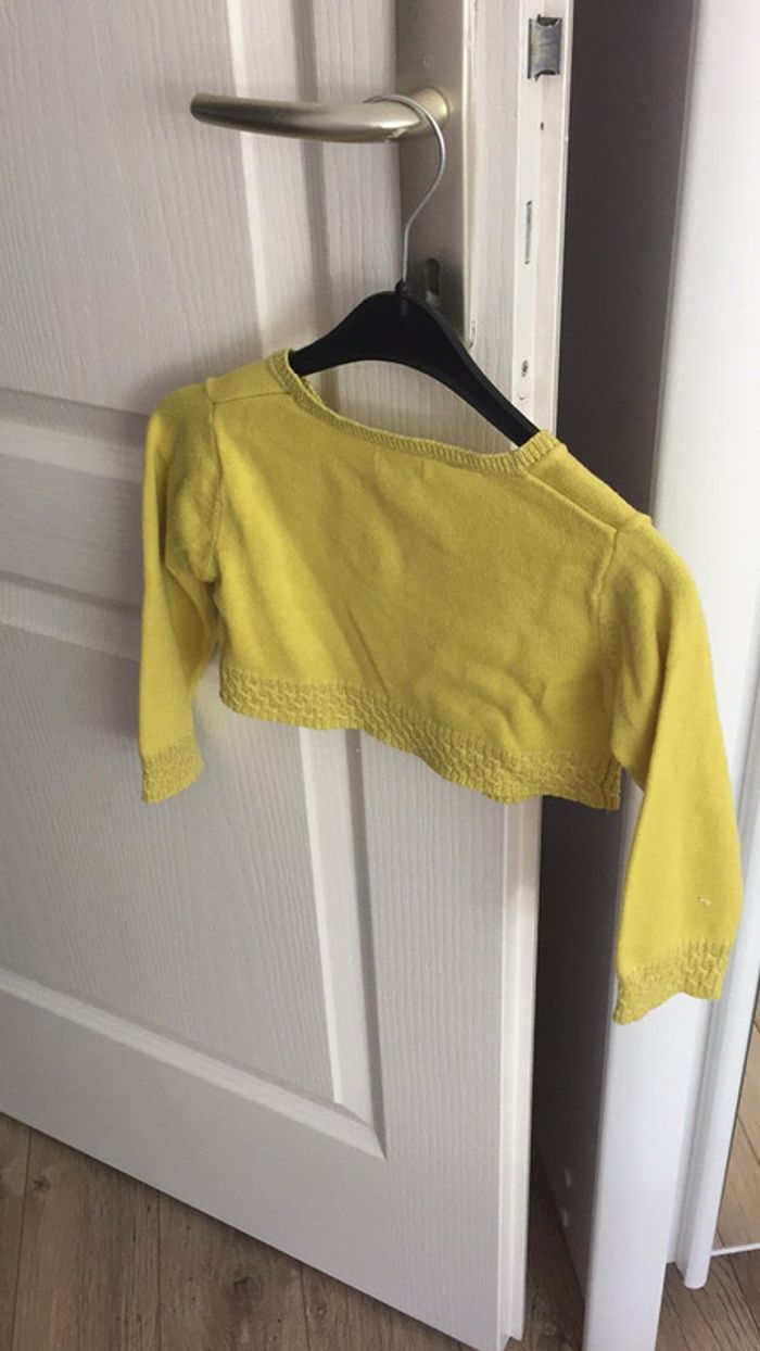 Gilet court vert anis 2 ans - kiabi coton - photo numéro 4