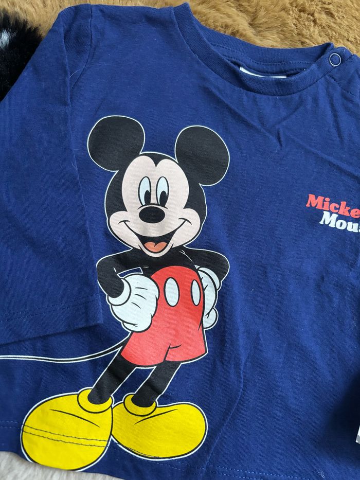 Tee shirt bleu Mickey DISNEY t.6m - photo numéro 2