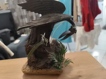 Décoration oiseau en acier