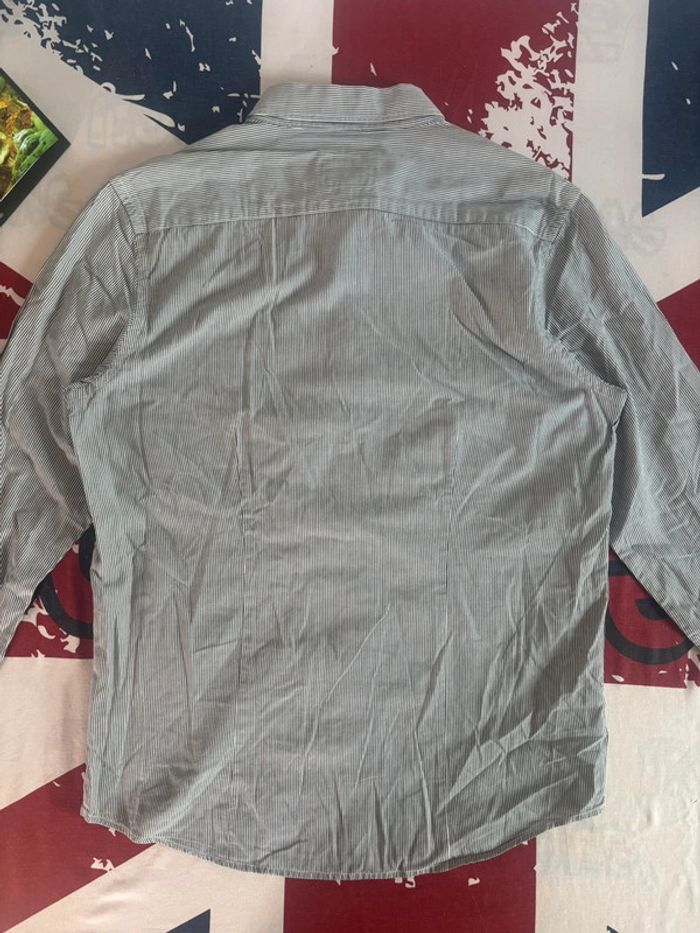 Chemise Wrangler bleu et blanc à rayures taille L - photo numéro 12