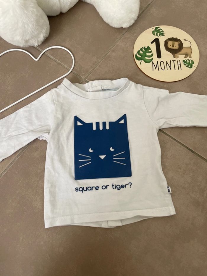 T-shirt haut manches longues bébé mixte 1 mois obaibi