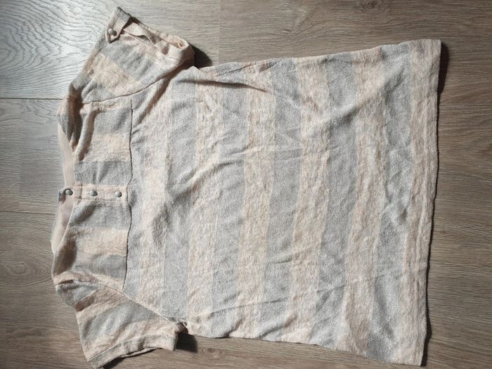 T-shirt léger pailleté rayé - photo numéro 3