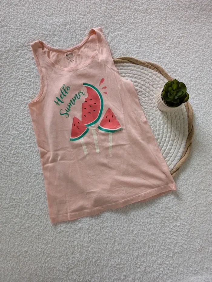 🍉 Débardeur Hello Summer Kiabi – 8 ans