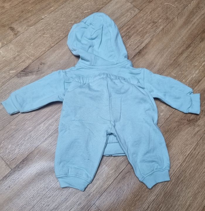 ensemble jogging garçon vert d'eau sweat zippé à capuche kiabi - photo numéro 6