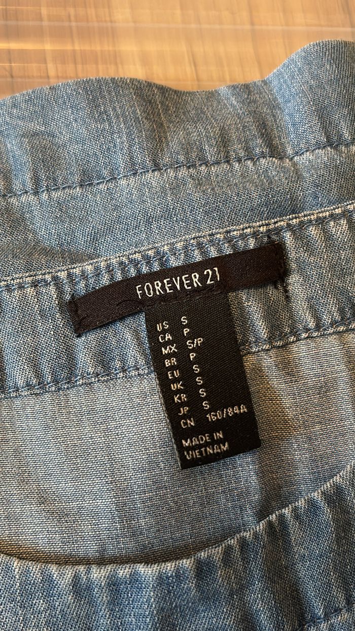 Blouse jean Forever 21 T36 - photo numéro 4