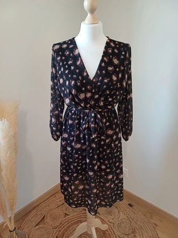 Robe cache-coeur à imprimé Léopard 🐆 Musthaves taille S/M 36/38