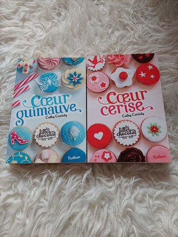 Lot 2 romans cœur cerise et cœur guimauve ado fille TBE 🍫