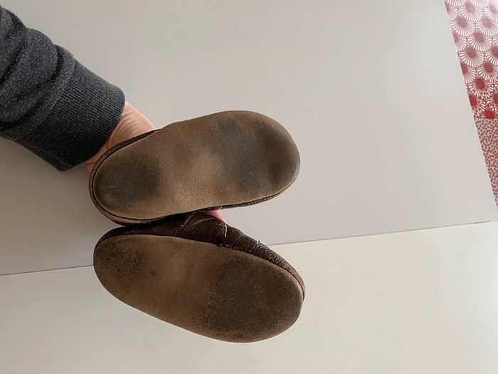 Chaussons éléphants rose et chocolat taille 24/25 - photo numéro 6