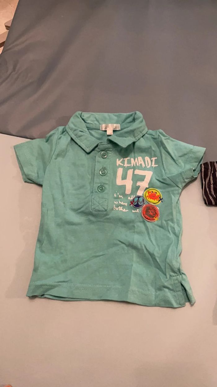 Lot de 2 polos manches courtes 6 mois - photo numéro 2