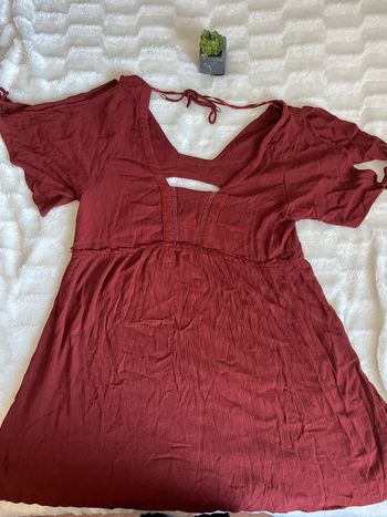 Robe marron/ Bordeaux pull& bear S