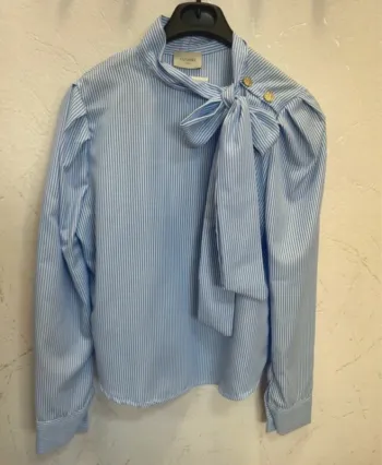 Blouse femme chemisier femme neuf rayée taille 38 taille M bleu