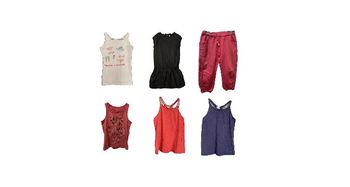 Lot de 6 habits vêtements Printemps/Eté Fille Taille 12 ans (Hauts, Robe, Pantacourt)