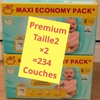 Couches pampers taille 2 premium