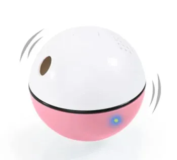 Balle interactive rose Edupet pour chat avec recharge USB Neuf