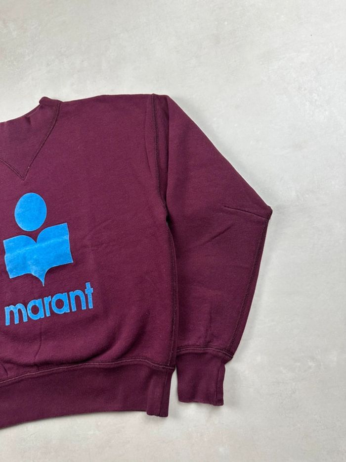 Crewneck Isabel Marant Bordeaux Logo Bleu Central Femme | S - photo numéro 5