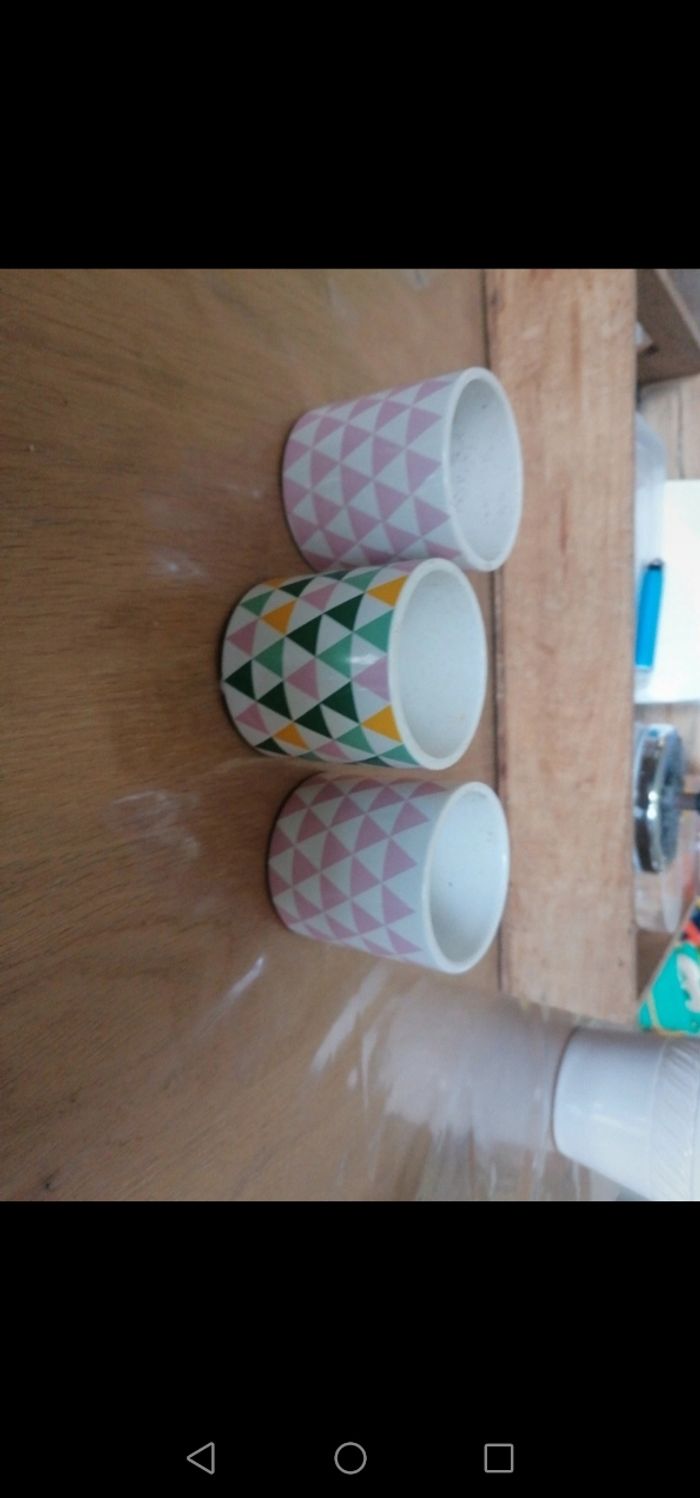 3 petits pots céramique