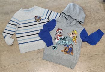 Lot de 2 sweat capuches et pull Pat Patrouille Paw Patrol Taille 3 ans