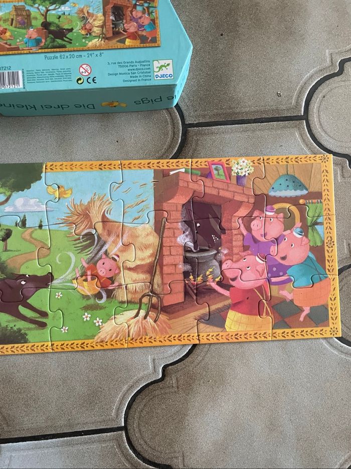 Puzzle 24 pièces les trois petits cochons - Djeco - photo numéro 6