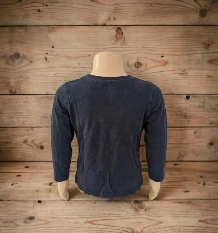 T-shirt manches longues Lee Cooper - 6 ans - Bleu Marine & Cœur - photo numéro 2